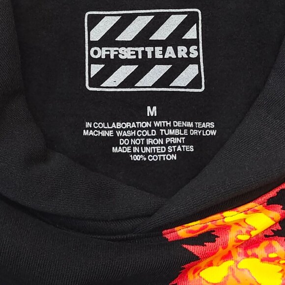 Denim Tears x Offset Wreath Hoodie Sweatshirt Black - Picture 4 of 4